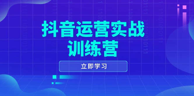 抖音运营实战训练营，0-1打造短视频爆款，涵盖拍摄剪辑、运营推广等全过程-向阳花网-资源网-最新项目分享网站