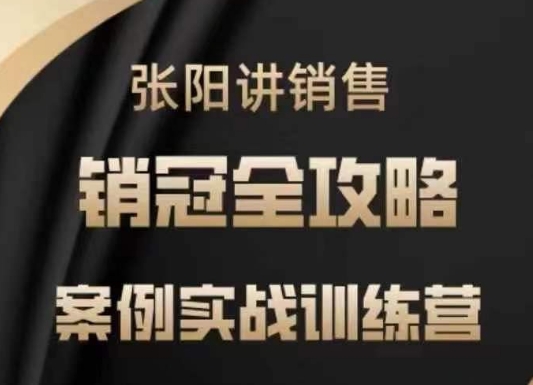 张阳讲销售实战训练营，​案例实战训练，销冠全攻略-向阳花网-资源网-最新项目分享网站