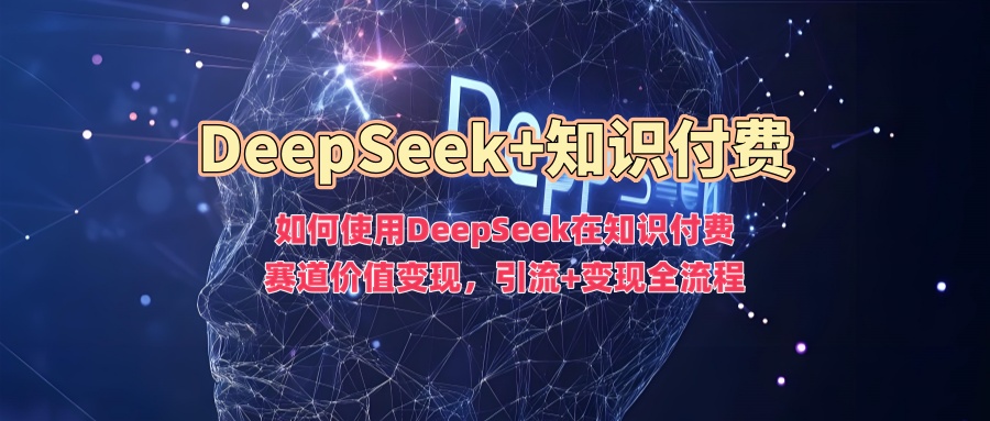 如何使用DeepSeek在知识付费赛道价值变现，引流+变现全流程-向阳花网-资源网-最新项目分享网站